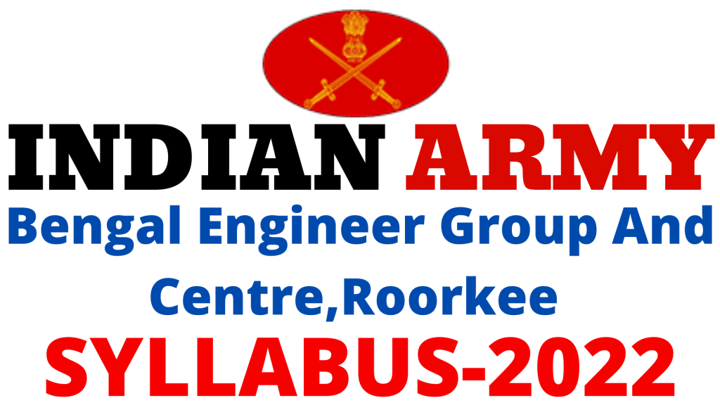 Bengal Engineer Group And Centre Roorkee Syllabus 2022
