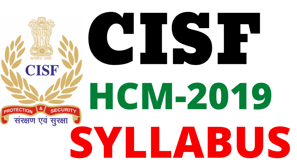 CISF HCM 2019 SYLLABUS,