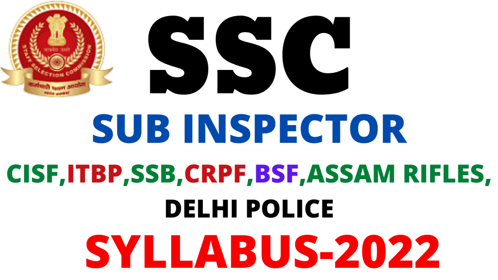 SSC CPO Syllabus 2022,