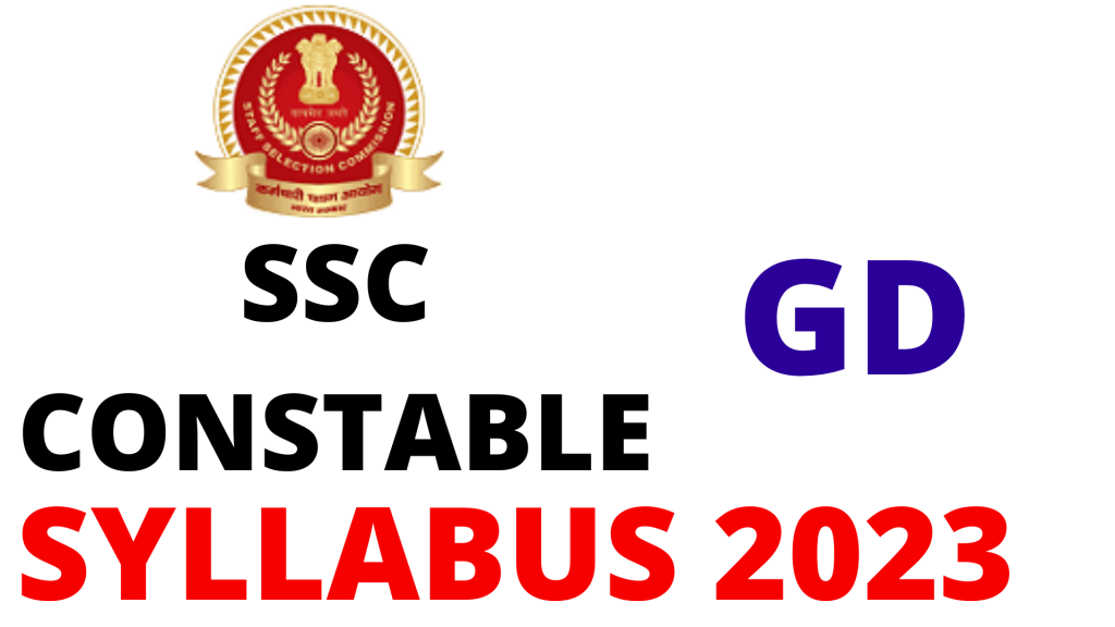 SSC GD Syllabus 2023,