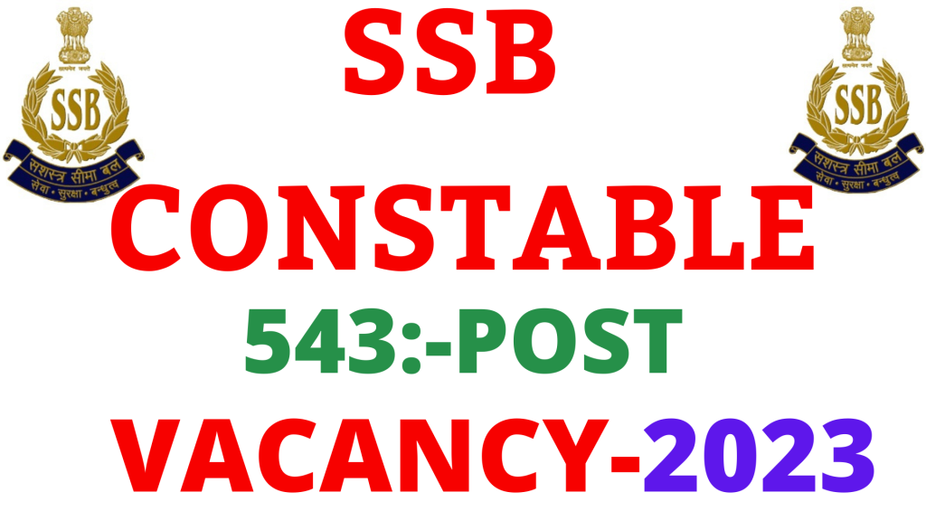 SSB Constable Vacancy 2023,