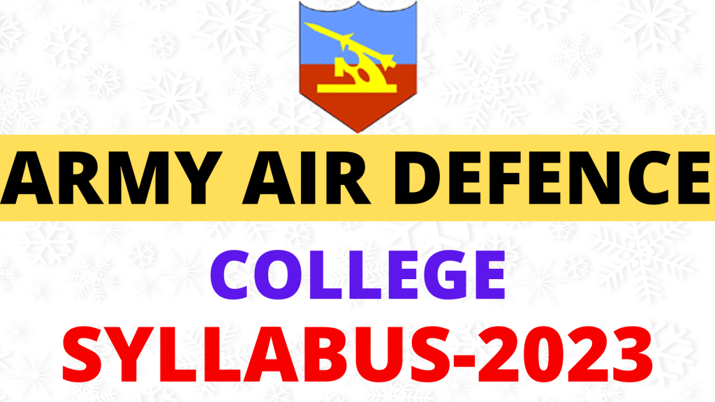 Army Air Defence College Fireman Syllabus 2023,