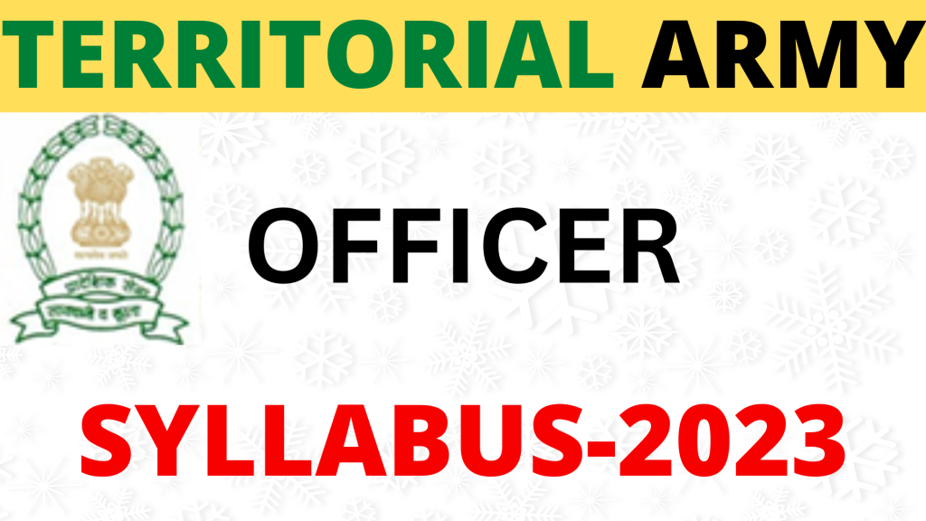 TA Officer Syllabus 2023,