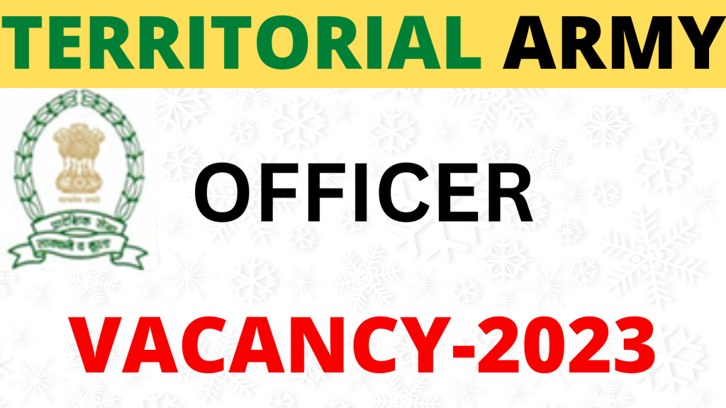 TA Officer Vacancy 2023,