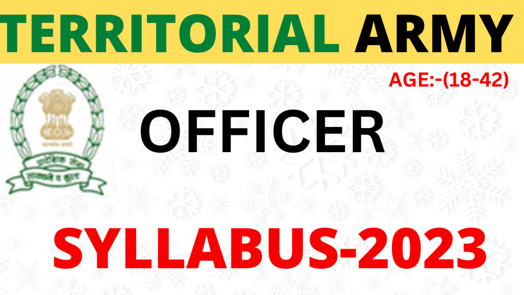 TA Officer Syllabus 2023,
