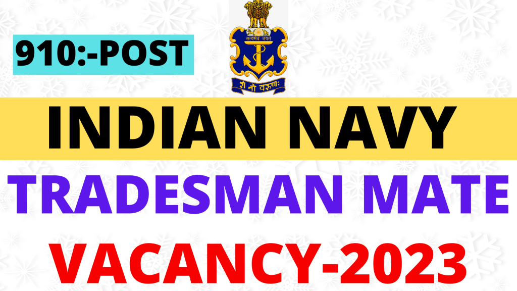 Indian Navy Tradesman Mate Civilian Vacancy 2023,