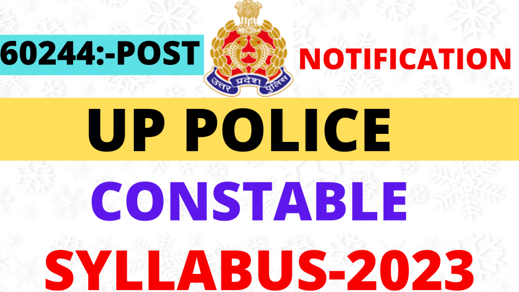 UP Police Constable Syllabus 2023,